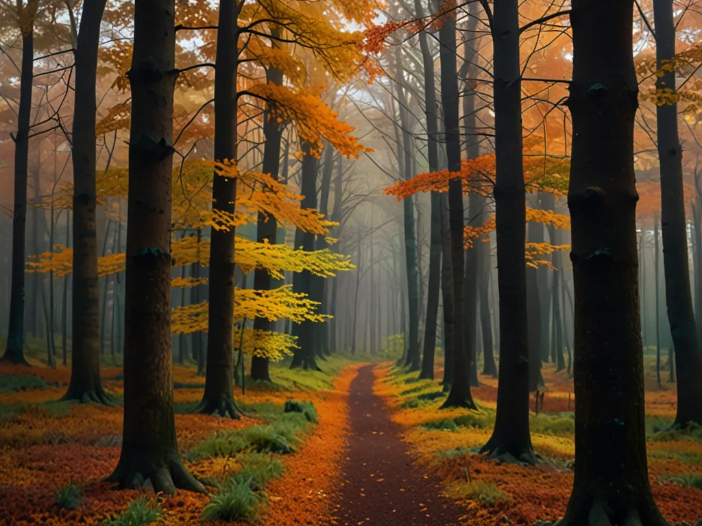 Ruskan värjäämä metsä