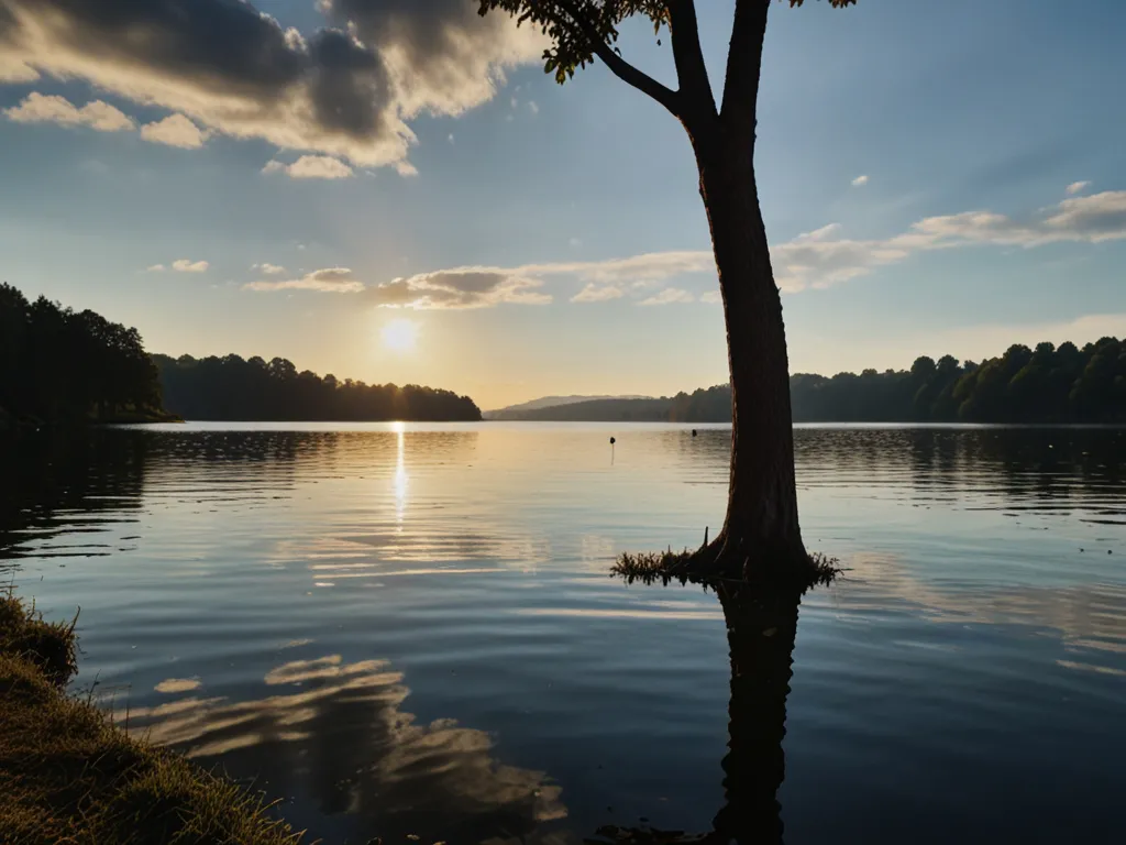 Järven rannalla otettu kuva